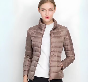 Doudoune Légère sans Capuche Kaki pour Femme - Axia