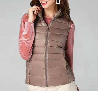 Doudoune Sans Manche Légère Kaki pour Femme - Axè