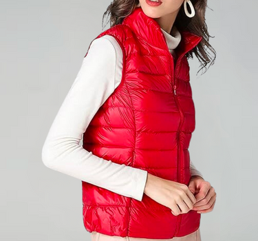 Doudoune Sans Manche Légère Rouge pour Femme - Axè