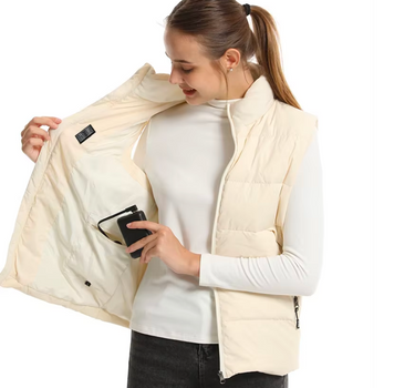 Doudoune Chauffante Blanche pour Femme - Funegra