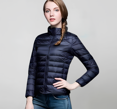 Doudoune Légère sans Capuche Bleu Marine pour Femme - Axia