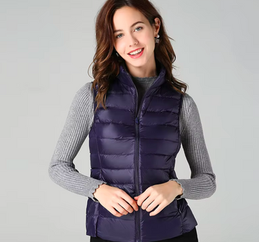 Doudoune Sans Manche Légère Bleu Marine pour Femme - Axè