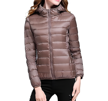 Doudoune Légère à Capuche Kaki pour Femme - Axie