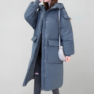 Doudoune Mi-Longue Oversize avec Grandes Poches pour Femme - Sofia