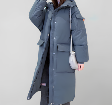 Doudoune Mi-Longue Oversize avec Grandes Poches pour Femme - Sofia