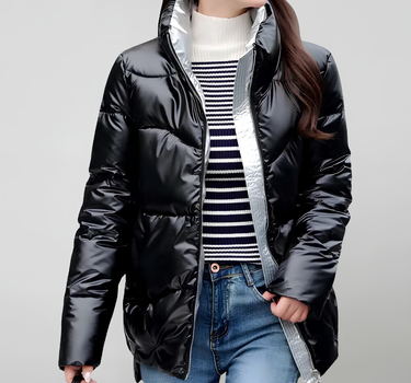 Doudoune Courte Brillante pour Femme - Jenna