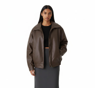 Oversize-Lederjacke - MANEL