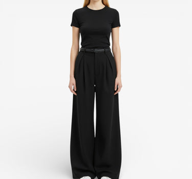 Hose Weit Fließend Damen Hohe Taille Schick & Komfort - Zelyne