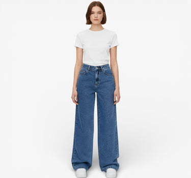 Jean pour Femme Taille Haute coupe Large - GENKA