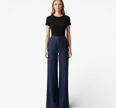 Hochtaillierte Weite Hose für Frauen, Chic Fluide Schnitt - Laya