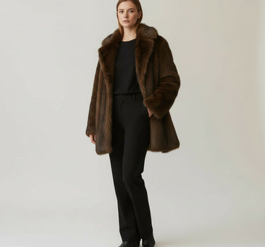 Manteau Court en Fourrure Épais - RINA