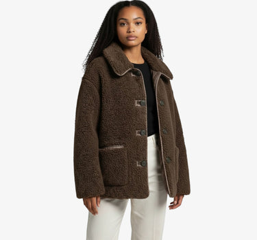 Veste Réversible Femme en Fourrure et Similicuir –  Dany