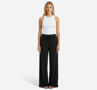 Hose Große Weite Bein Damen Struktur Strickfluid - Karine