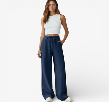 Pantalon en Lin Large pour Femme - YAMA