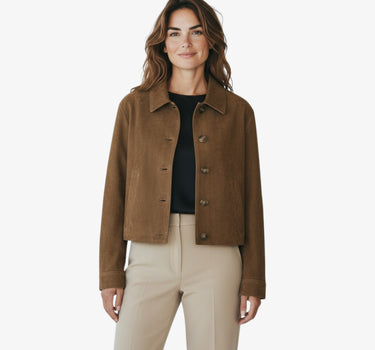 Manteau Court style Trench en Suède - OSKIE