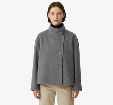 Manteau Court pour Femme à Col - ABY