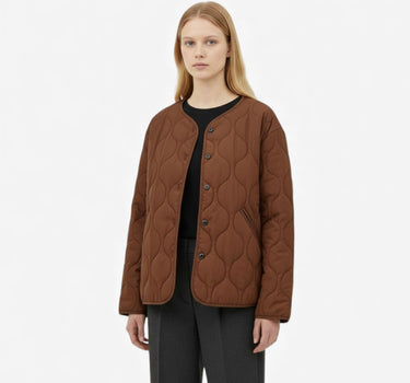 Wattierte Damenjacke Braun - KIARA