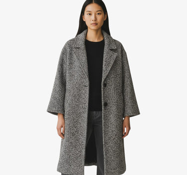 Long Manteau pour Femme Gris - ELENA