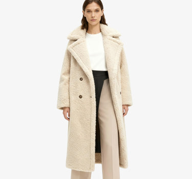 Long Manteau Teddy en Laine pour Femme - KLEEN