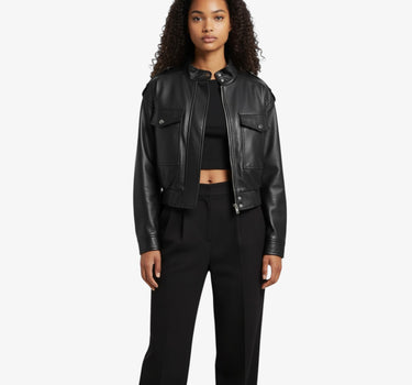 Veste pour Femme en Cuir Zippé - OLIVIA